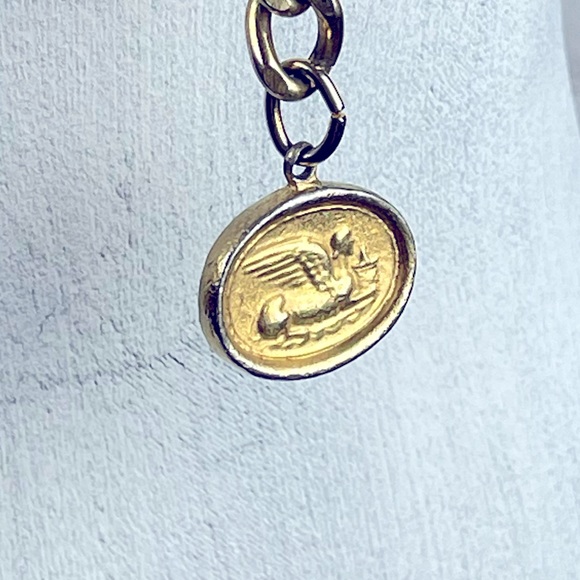 VINTAGE CHAIN LINK Belt Gold Lion and Sphinx Medallions - Picture 10 of 12